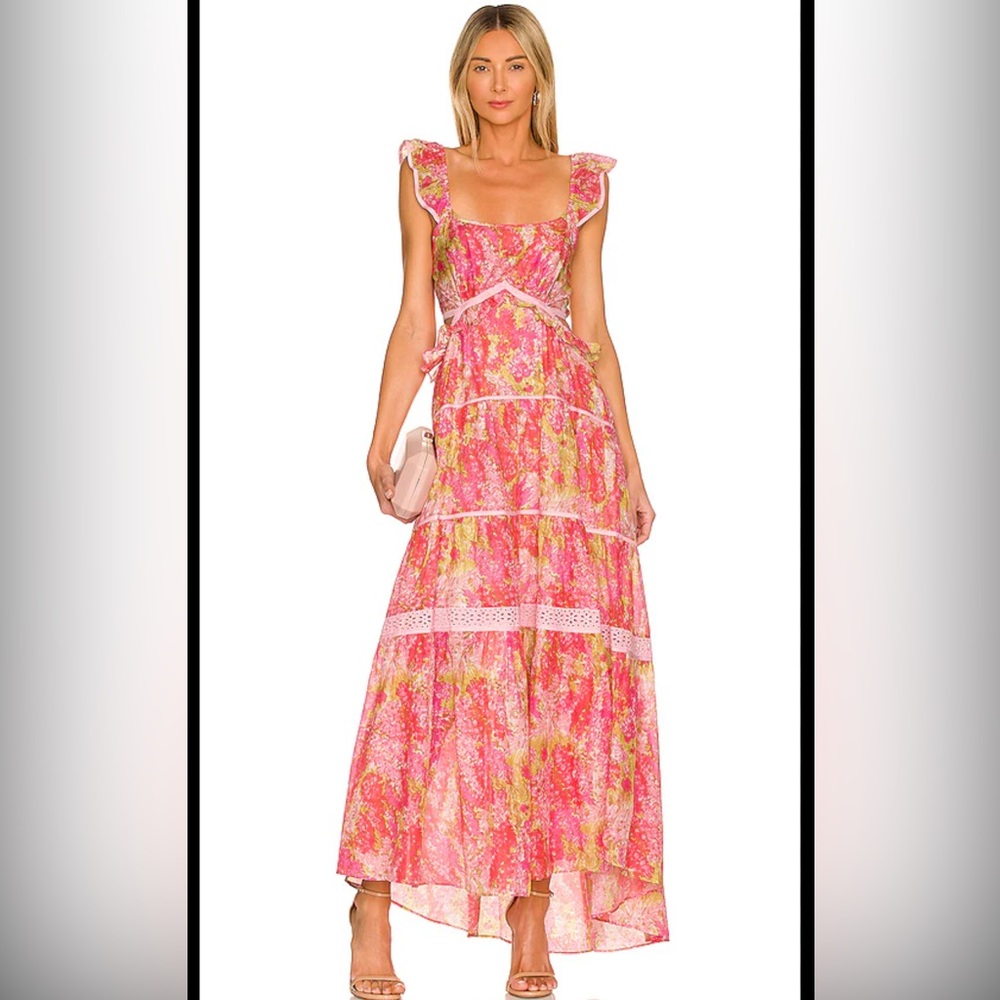 LoveShackFancy Pink Maxi Sundress